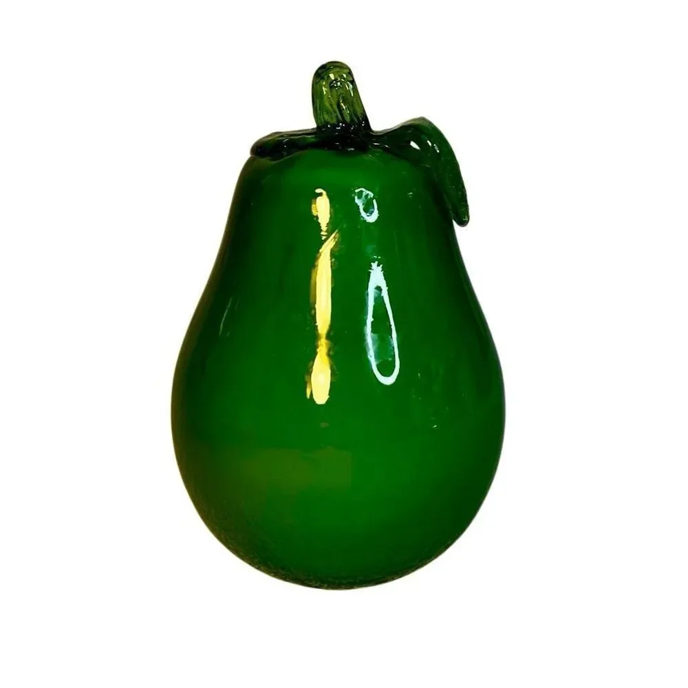 Vintage Murano Sommerso Handblown Art Glass Paperweight Pear 🍐 Fruit